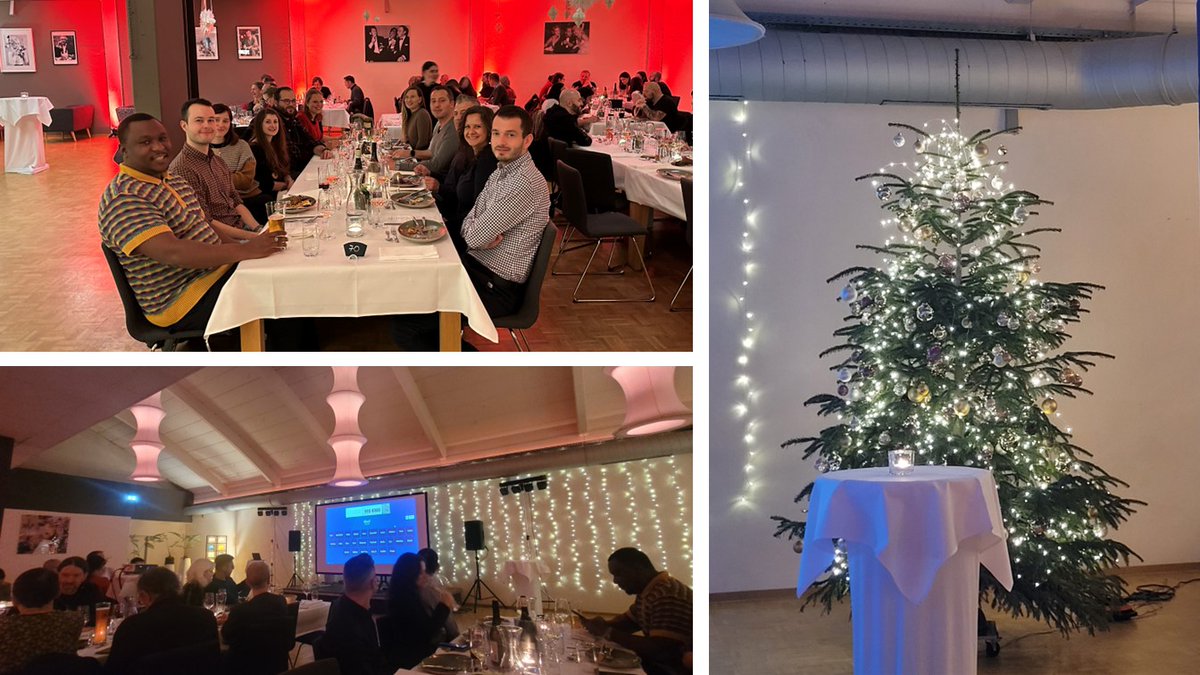 netcare's tweet image. Colleagues from Belgrade, Frankfurt and Swabia - mulled wine - company anniversaries - netcare Christmas quiz - roaring afterparty - this year’s Christmas party was a blast! 
Happy holidays and happy new year 2024! 🥳