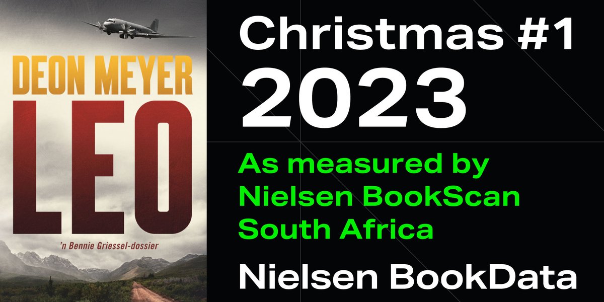 We're delighted to announce that the #Xmasno1 for South Africa is #Leo by @MeyerDeon! Leo follows on from 2020's Donkererdrif in the popular #BennyGriesel crime series. @NBPublishers
Leo is published in Afrikaans, the English translation will be published by @HodderBooks in 2024