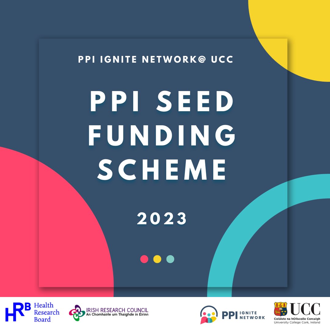 We are delighted to provide 11k+ for six important PPI initiatives as part of the PPI Seed Funding Scheme 2023. Congrats to successful applicants @am_martin_ @TamaraVagg @annsinead @DrHelenKelly_ John Hastings & Mary Cronin 🙌 To find out more: shorturl.at/eyDS6