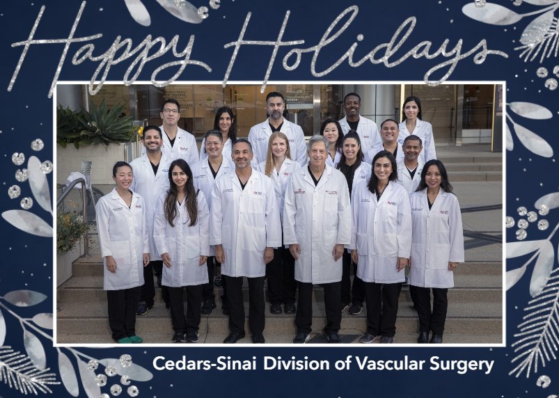 Warm wishes for the holiday season from the @CedarsSinai Division of Vascular Surgery 😊