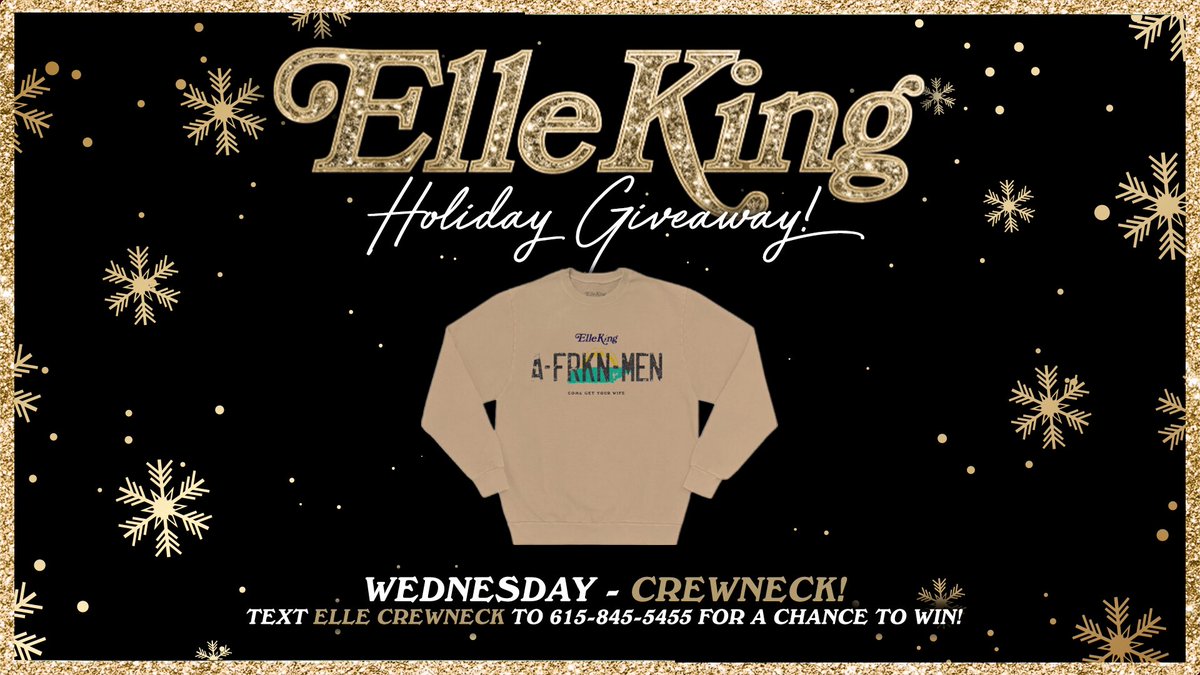 I mean… who doesn’t want a crew neck?! Text ELLE CREWNECK to 615-845-5455 to win! 🎄✨