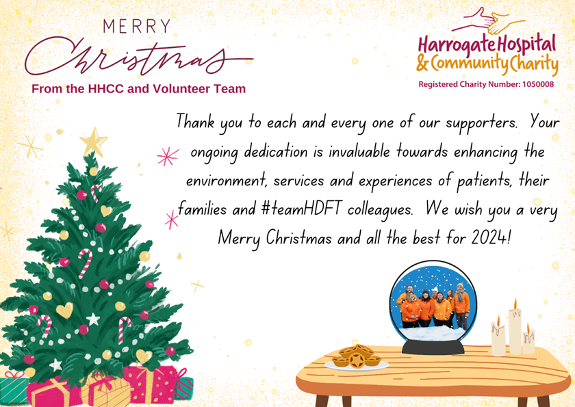 Merry Christmas from the HHCC and Volunteer Team!

See a link to donate here this festive season - hhcc.co.uk/donate/