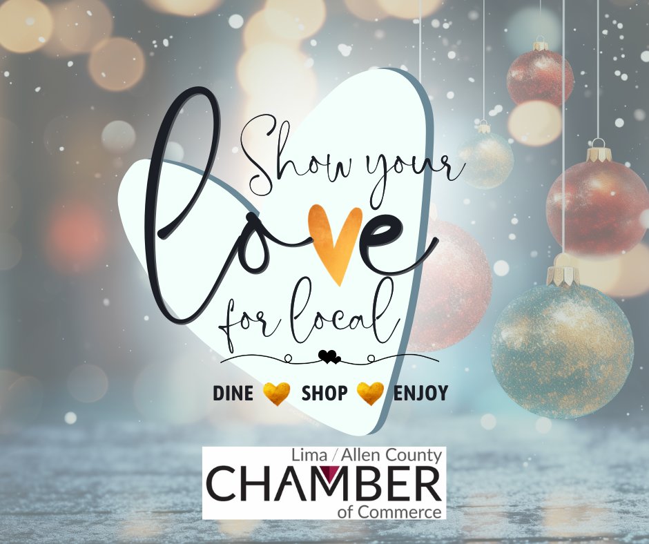 TheLimaChamber's tweet image. Show your love for local.  #dinelocal #shoplocal #enjoylocal