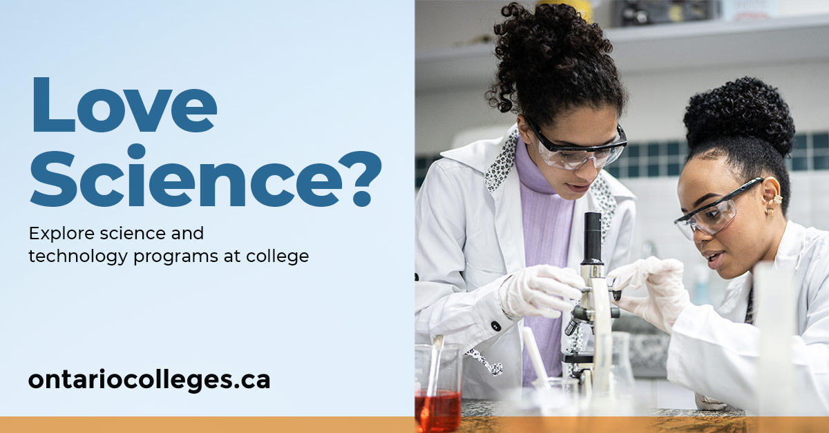 Science lovers: your career could be one application away! You can study to be a lab technician, biotechnologist, pharmacy technician, and more. Visit ontariocolleges.ca to explore your options. #STEM #LabTech #OntarioColleges