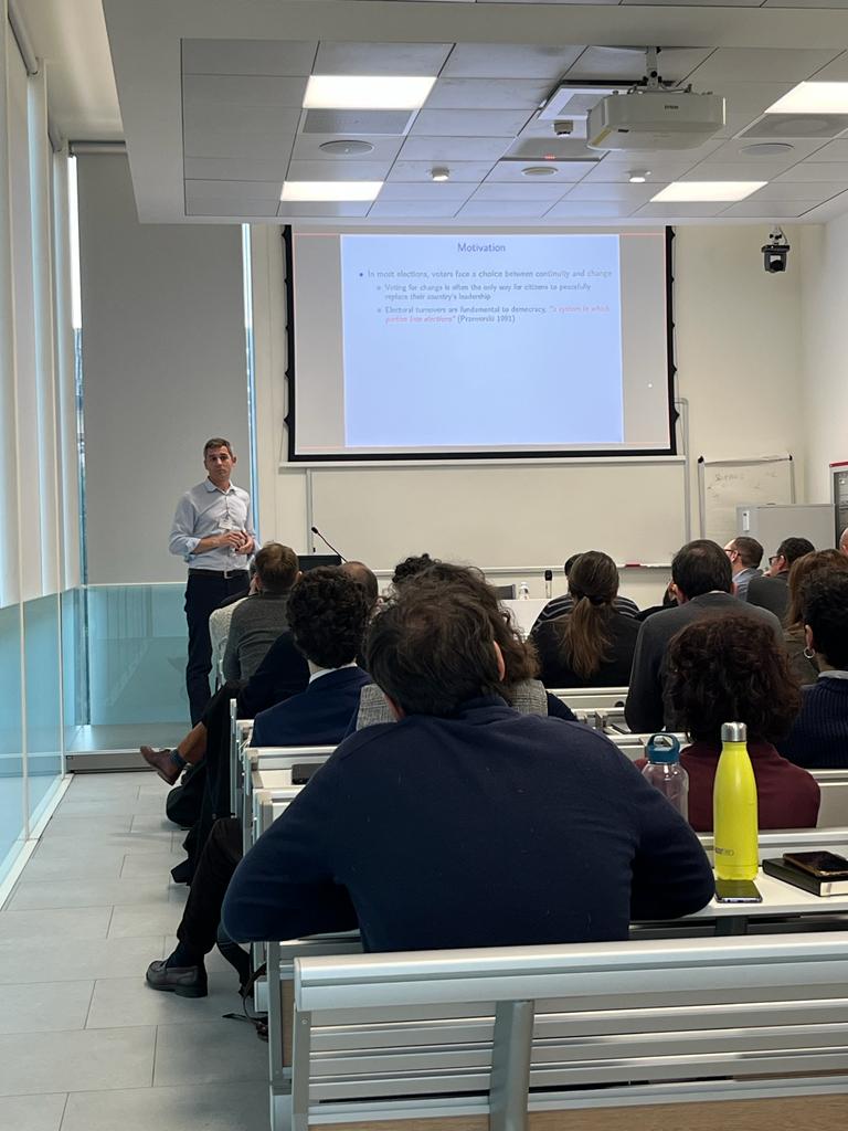 Federico Trombetta (@icotrombetta) on Twitter photo And now the 2nd keynote of the UniCatt Pol Econ Workshop: <a href="/VinPons/">Vincent Pons</a> on electoral turnovers (at national level!) and on how election results affect economic outcomes. #EconTwitter And now the 2nd keynote of the UniCatt Pol Econ Workshop: <a href="/VinPons/">Vincent Pons</a> on electoral turnovers (at national level!) and on how election results affect economic outcomes. #EconTwitter