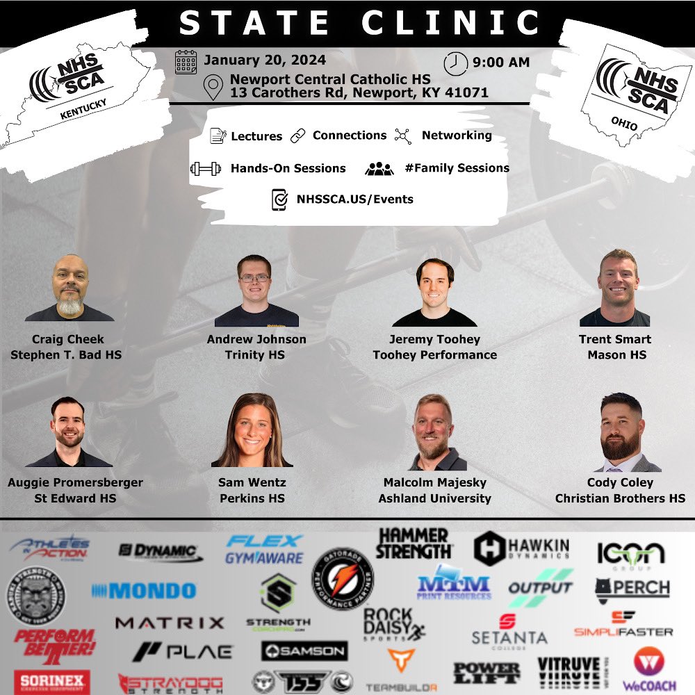 One month to go! @NHSSCA Kentucky & Ohio State Clinic! Register here: nhssca.us/event/kentucky…