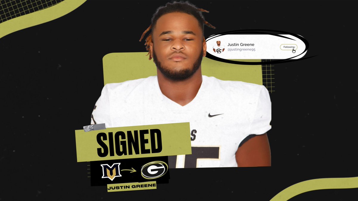 Congrats to Justin Greene on signing with The University of Georgia! @georgiafootball gets a high motor D Lineman with tremendous upside. We look forward to tracking your success! Congrats @justingreene95 !