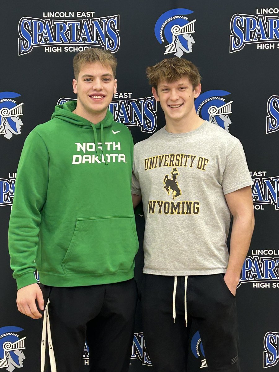 The Spartans have two Division 1 🏈 signees today!
Caden Cetak - North Dakota
Dash Bauman - Wyoming

CONGRATULATIONS to both of these amazing student-athletes, you both have a bright future ahead!!  Roll Sparts!! 💥🔥
