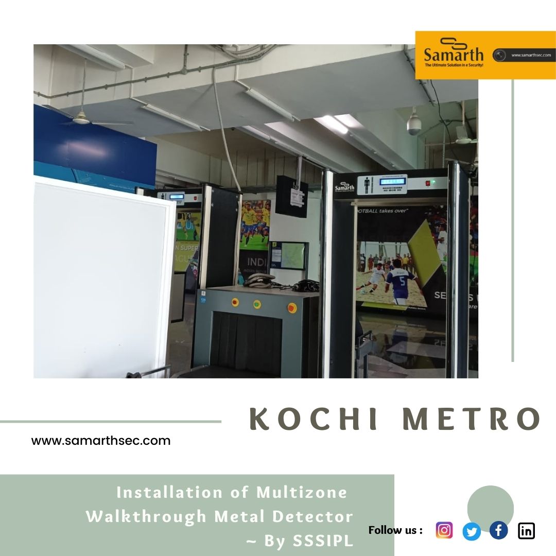 SamarthSec's tweet image. New Installation of Walkthrough Metal Detector at Kochi Metro - By SSSIPL
#MultiZone #walkthrough #metal #detector #metaldetector #camera #security #securitysystem #kochimetro #metro #kochi #Mumbai #india #maharashtra #mumbai #sssipl