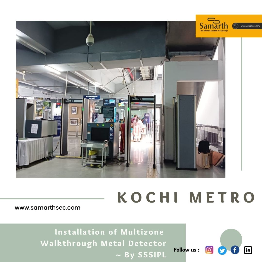 SamarthSec's tweet image. New Installation of Walkthrough Metal Detector at Kochi Metro - By SSSIPL
#MultiZone #walkthrough #metal #detector #metaldetector #camera #security #securitysystem #kochimetro #metro #kochi #Mumbai #india #maharashtra #mumbai #sssipl