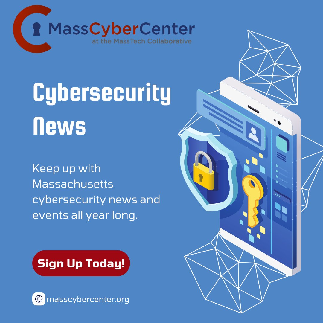 Stay connected to #MassCyberCenter and all of the State's cybersecurity news and events by signing up to our newsletter!
 
To receive future newsletters, sign up here:
 lp.constantcontactpages.com/su/KqOaxIN. #CyberResiliency