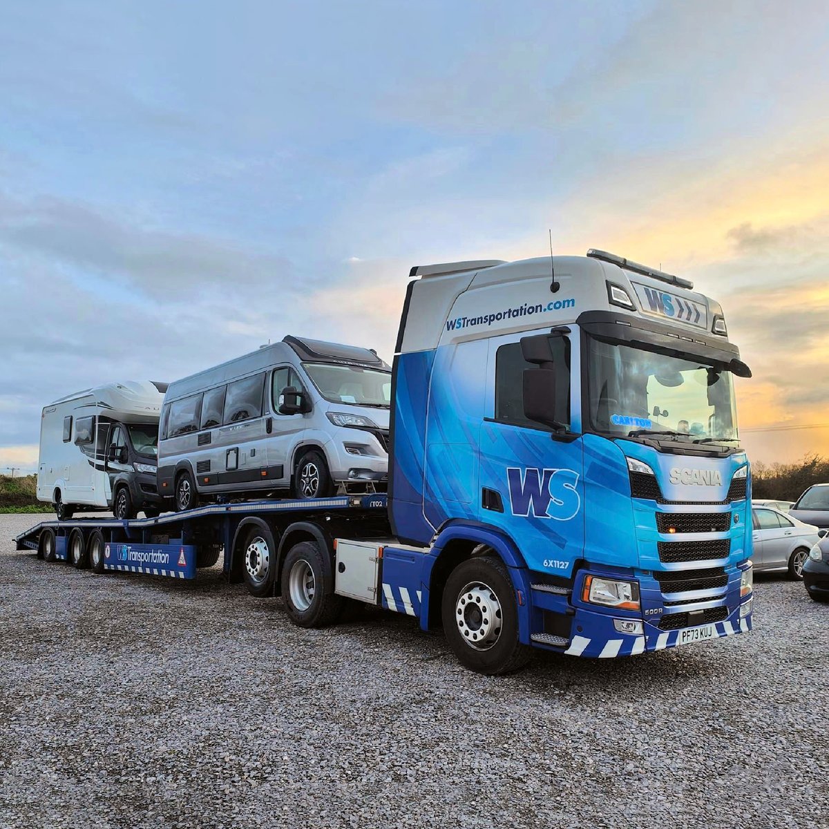 Freshly arrived, new shiny Motorhomes all loaded for our valued customer, AutoTrail

#wstransportation #drivenbyperfection #autotrail #campervans #motorhomes #vehicles #haulage #logistics #transport #transportation