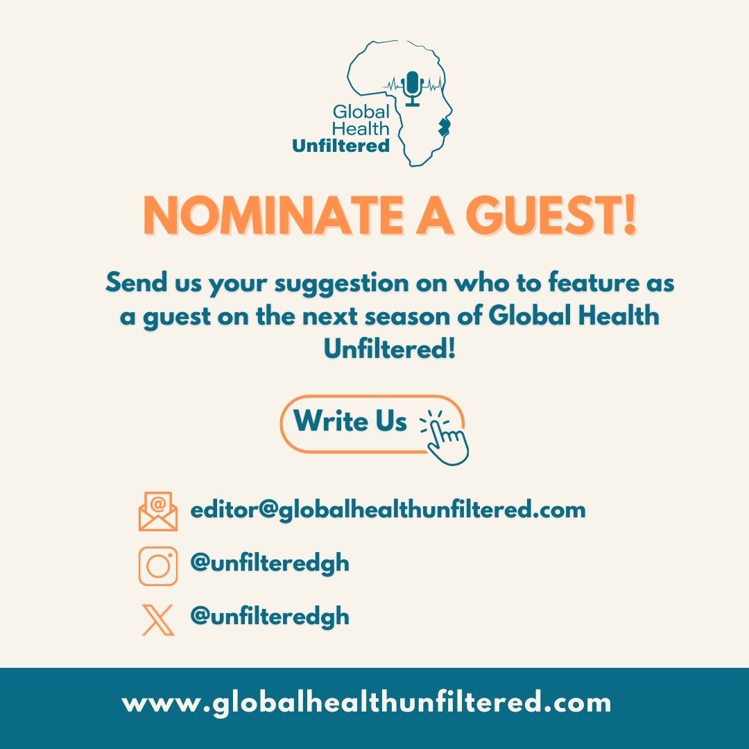 🎙️ Exciting news! Season 3 of the Global Health Unfiltered Podcast is on the horizon. We're opening up the floor for guest nominations. Who do you want to hear from? Who's making waves in global health? Let us know! Let's shape the conversation together! globalhealthunfiltered.com/nominate