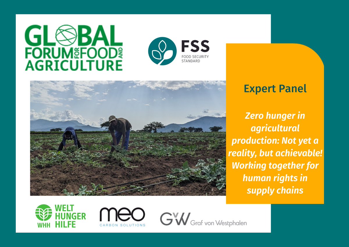🌐 Save the Date: January 19, 2024! 📅
We are thrilled to announce that the Food Security Standard Team is organizing an expert panel during the @GFFA in Berlin. 👥 We will bring together  scientific experts, the private sector, and civil society.
gffa-berlin.de/service/keep-m…