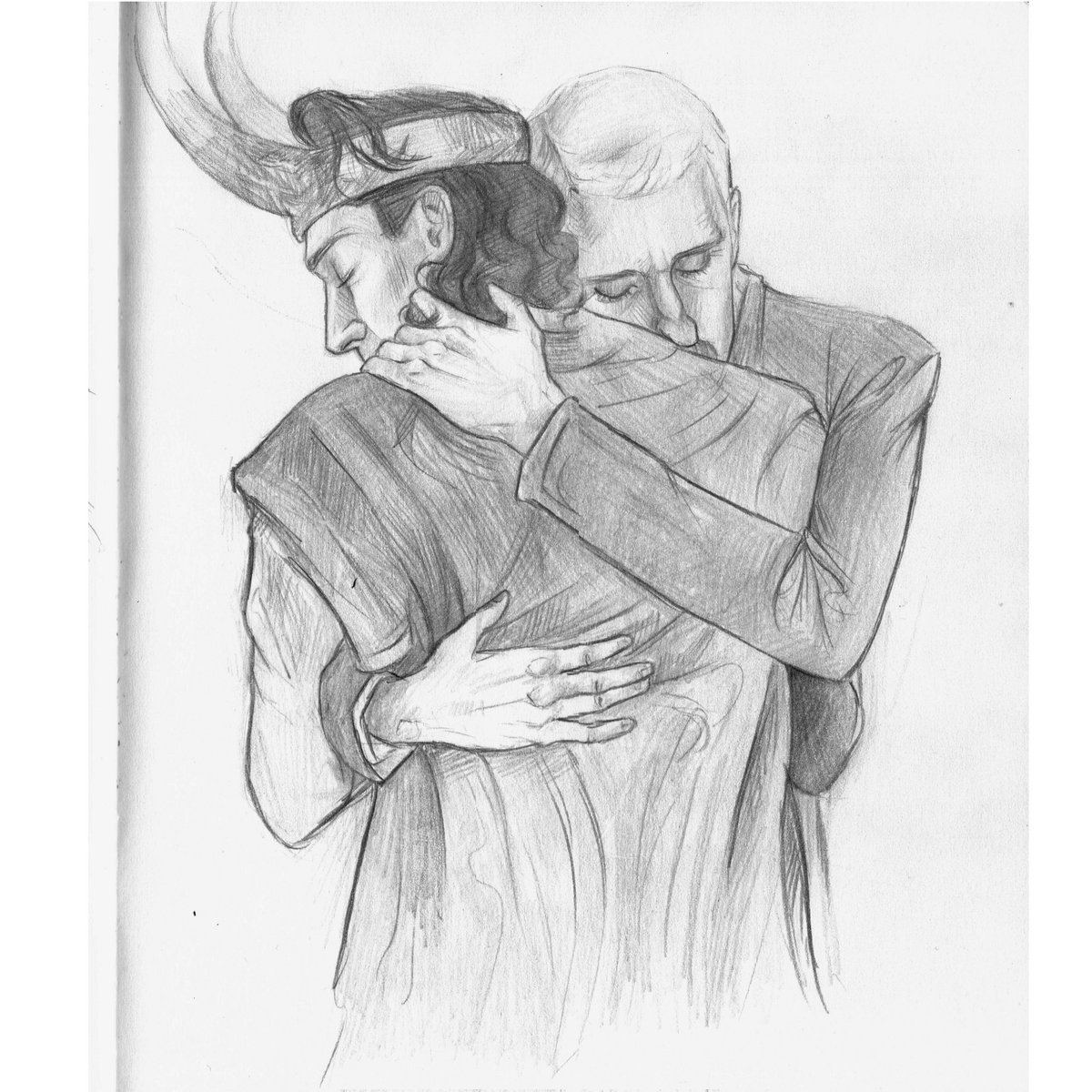 a lokius sketch of the hug they couldn't have in s2 :( #loki