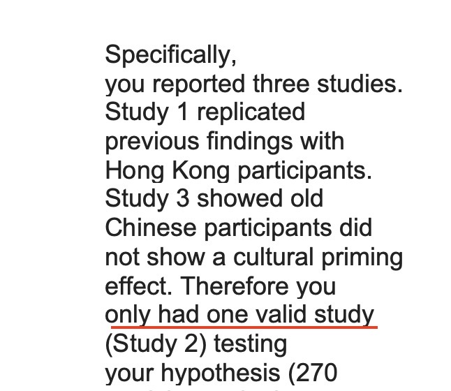 Really shocked to see that editor of @APA journal American Psychologist calls replications and null findings 'invalid.' 😮 Our field has long undervalued replications and null findings. Surprised to see it put so bluntly. @BrianNosek