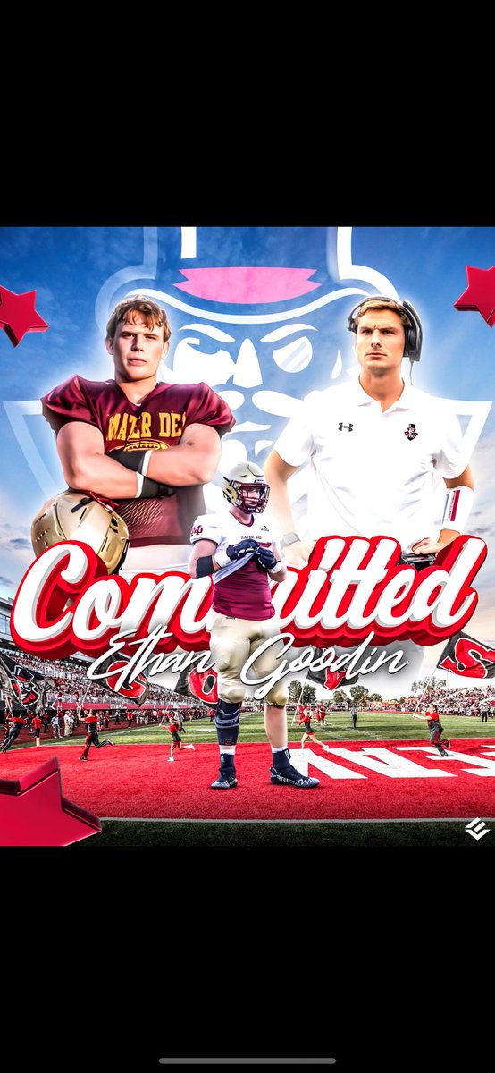 Ethan Goodin #53 (@ethan_goodin) on Twitter photo Committed and signed, Blessed to be a Gov❗️Thank you to the whole coaching staff at APSU for this opportunity it’s Go time in Stacheville!
@JeffFaris <a href="/GovsFB/">Austin Peay Football</a> <a href="/MaterDeisports/">Mater Dei Athletics</a> Committed and signed, Blessed to be a Gov❗️Thank you to the whole coaching staff at APSU for this opportunity it’s Go time in Stacheville!
@JeffFaris <a href="/GovsFB/">Austin Peay Football</a> <a href="/MaterDeisports/">Mater Dei Athletics</a>