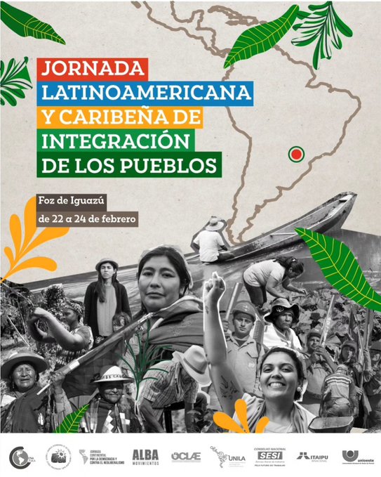 🌎Del 2⃣2⃣ al 2⃣4⃣ de Febrero, miles de representantes de movimientos sociales, partidos políticos y sindicatos, intelectuales y artistas de América Latina y el Caribe se reunirán en #FozdeIguazu. #IntegraciónPueblos @RafaelFreireCSA 📲 csa-csi.org/2023/12/20/jf2… Sigue el 🧵