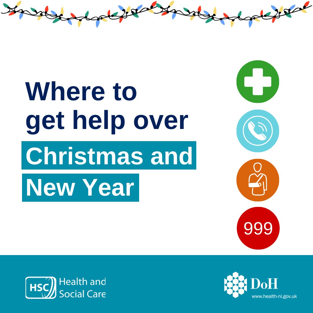 With significant pressures on services, it’s important that you choose the most appropriate service for your needs. For information on how to access health and social care services over the festive period ➡️health-ni.gov.uk/news/health-an…