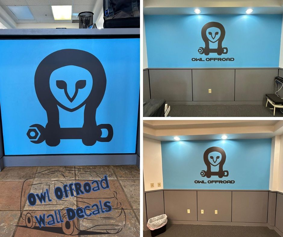 Elevate your brand with our custom wall graphics!  Making a lasting impression with their customers, while showcasing Owl OffRoad Arvada's unique identity. 🦉  #FastsignsArvada#OwlOffRoad #WallGraphics#Branding#LastingImpression
.
.
#ElevateYourBrand#Custom#VanLife#Unique#OwlVans