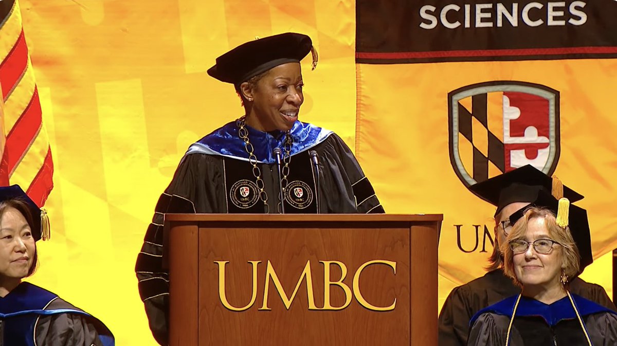 “Your degree signifies a great achievement and it also honors your personal journey and evolution as a human being.”- #UMBCpresident Valerie Sheares Ashby #UMBCgrad