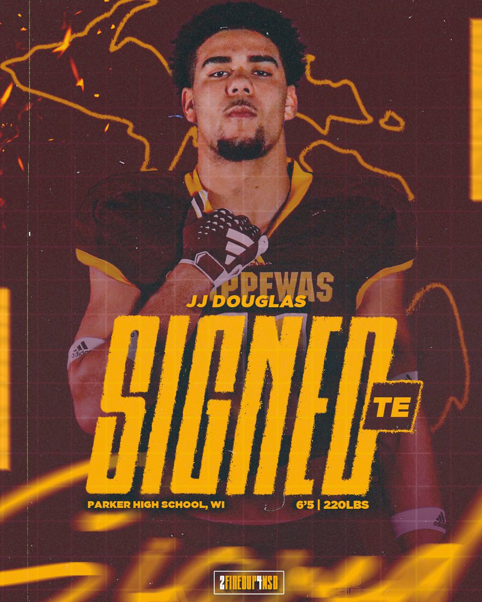 From 𝙅𝙖𝙣𝙚𝙨𝙫𝙞𝙡𝙡𝙚, 𝙒𝙞𝙨𝙘𝙤𝙣𝙨𝙞𝙣 to Mount Pleasant - Welcome home, 𝙅𝙅 𝘿𝙤𝙪𝙜𝙡𝙖𝙨! 🔥 The 6’5” tight end comes to CMU from Parker High School! 💻: bit.ly/4869XCP #FireUpChips🔥⬆️🏈 | #2FiredUp4NSD