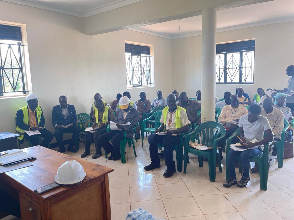#MWEworks: The Water and Sanitation Development Facility-North held the sixth site meeting and inspection for the construction of Zombo Town Council Piped Water Supply and Sanitation Facilities in Zombo District.