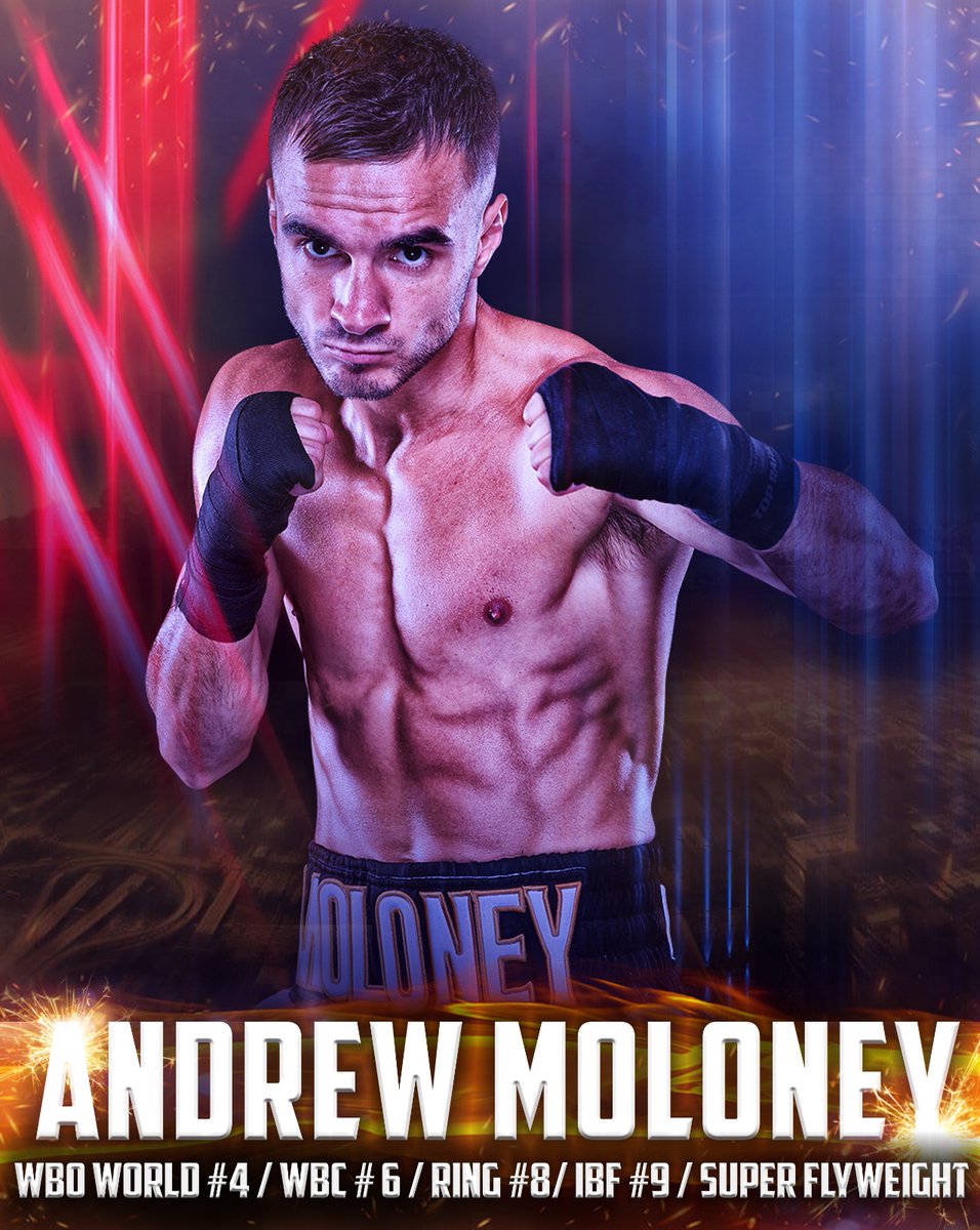 Andrew Moloney #alwaysready

The journey 🪜 continues

🏆WBO 4️⃣
🏆WBC 6️⃣
🏆Ring 8️⃣
🏆IBF  9️⃣

#AndrewMoloney
#TOPRANKBOXING