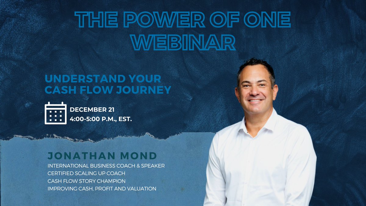 Unlock the secrets to financial success with the Power of One Webinar! Join us as we dive into the key drivers of financial performance and discover the cash needed to finish strong. 

Register here: bit.ly/3MT7LoQ

#cashflow #hiddencash #ThePowerofOne #webinar