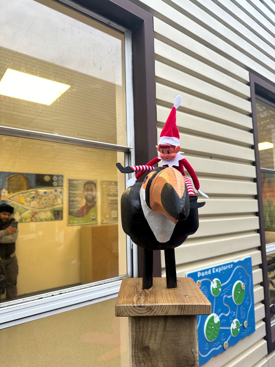 Elf joined in the celebrations of the grand opening of the new staff and out patient garden. He had lots of fun! @lornawilko @jct1166 @NeilDardis