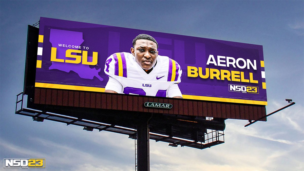 LSU Football (@lsufootball) on Twitter photo Check out the billboard for <a href="/BurrellAeron/">Aeron “Bigfoot” Burrell</a> in Bossier City at Westgate/Stafford Blvd Check out the billboard for <a href="/BurrellAeron/">Aeron “Bigfoot” Burrell</a> in Bossier City at Westgate/Stafford Blvd