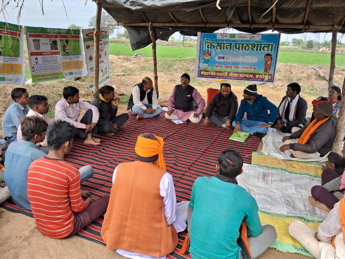 Nutrition Man of India, @basantak visited @nutriSmartcomm in Meharbani village in Karahal block, Sheopur, Madhya Pradesh. Knowledge sharing and interactive sessions were held with Anganwadi, village women and lead farmers. #suposhitbharat #nutritionforall