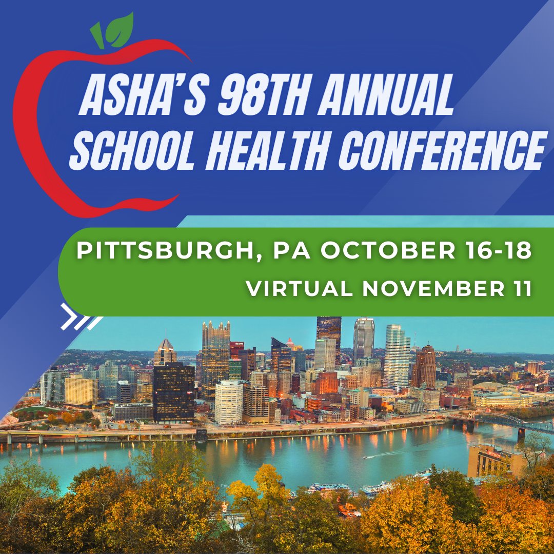 Spread the news! The American School Health Association is coming to Pittsburgh in 2024. Our 98th Annual School Health Conference is centered around uplifting youth voices & emphasizing youth presence in discussions & solutions related to school health. bit.ly/ASHA2024