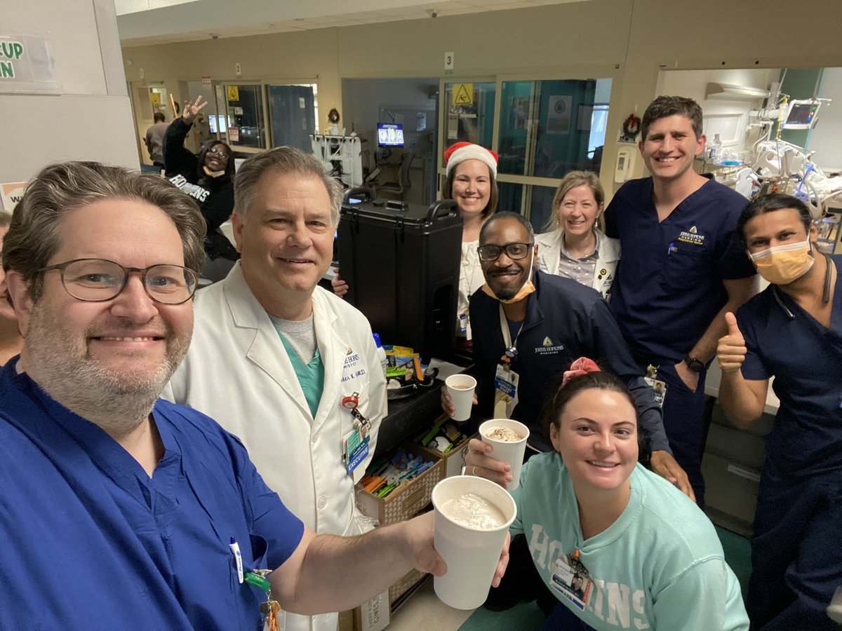 Thanks to the @HopkinsMedicine leadership for bringing hot chocolate to the front line hosptial staff.