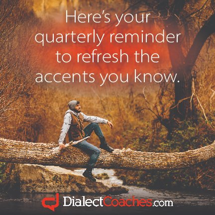 Accents need to be used in order to remain accessible by your brain…so be sure to refresh yours regularly. #acting #actorlife #actorslife #actorslife🎬 #actor #actors #accents #accentcoach #dialectcoach