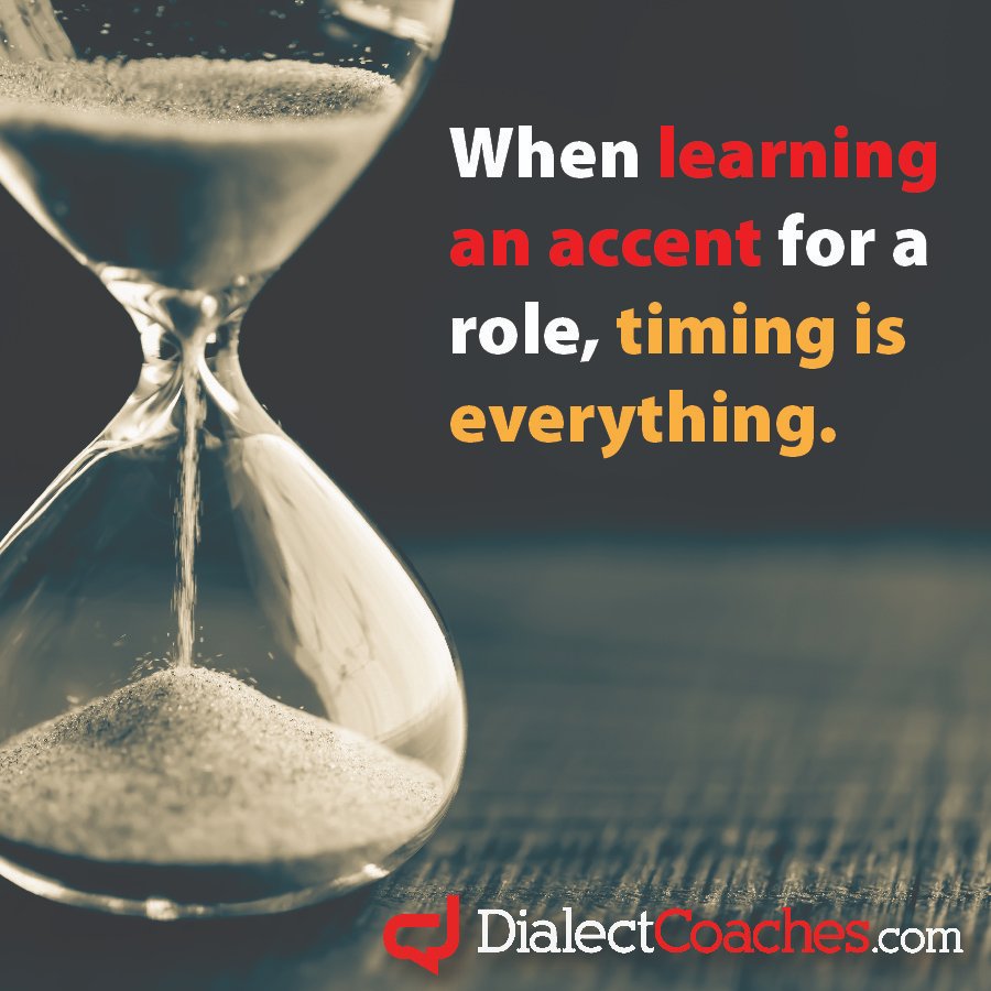 When learning an accent for a role, timing is everything. Start as early as possible (8-12 weeks prior to shooting is the recommended minimum for a good performance). #acting #actorlife #actorslife #actorslife🎬 #actor #actors #accents #accentcoach #dialectcoach