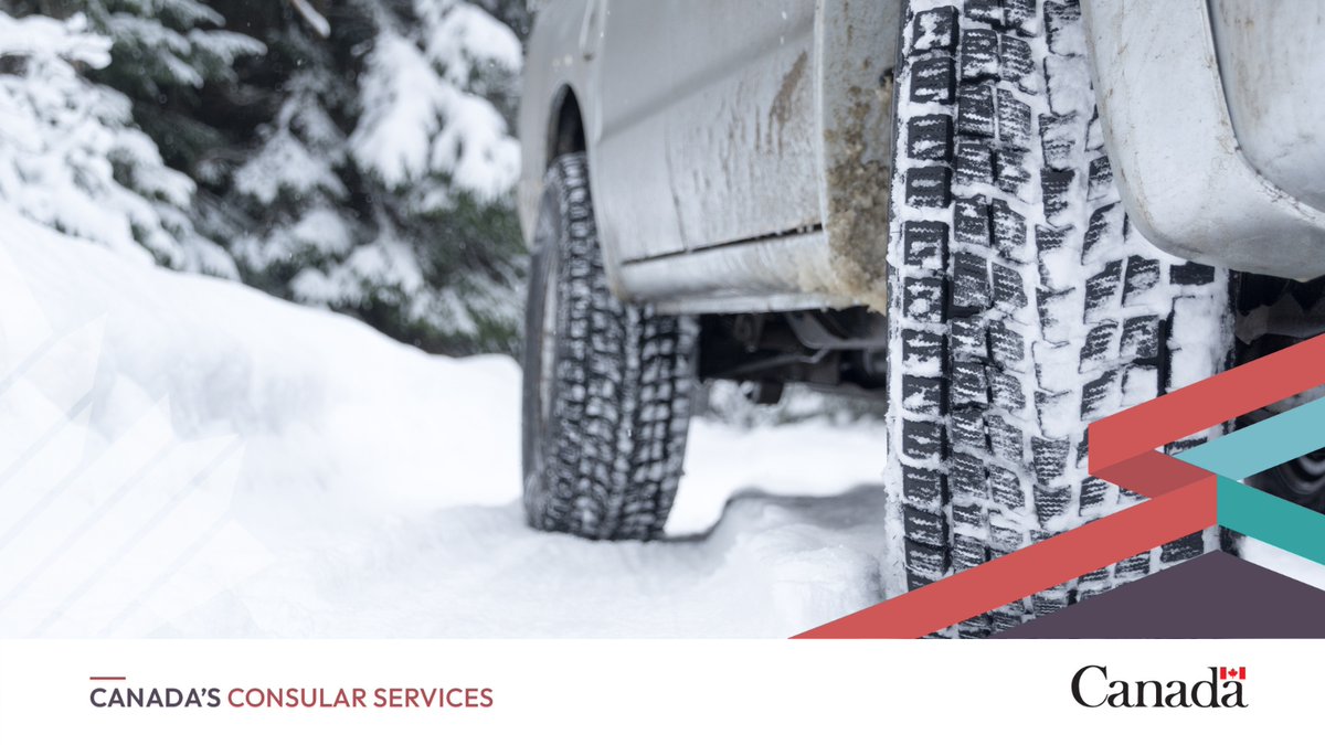 🚗❄️ Heading to a snowy destination outside Canada? If you’re driving: • be sure your rental car is equipped with #WinterTires, in some countries they are mandatory • use snow chains if you’re in a mountainous area For more: travel.gc.ca/destinations