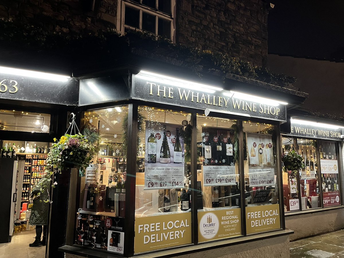 whalleywineshop's tweet image. With Christmas delivery finished for most online companies now remember the shop is open every evening in Whalley until 8pm! 
Drop down after work and sort out those last minute gifts and your Christmas drinks 🍷🥂👍