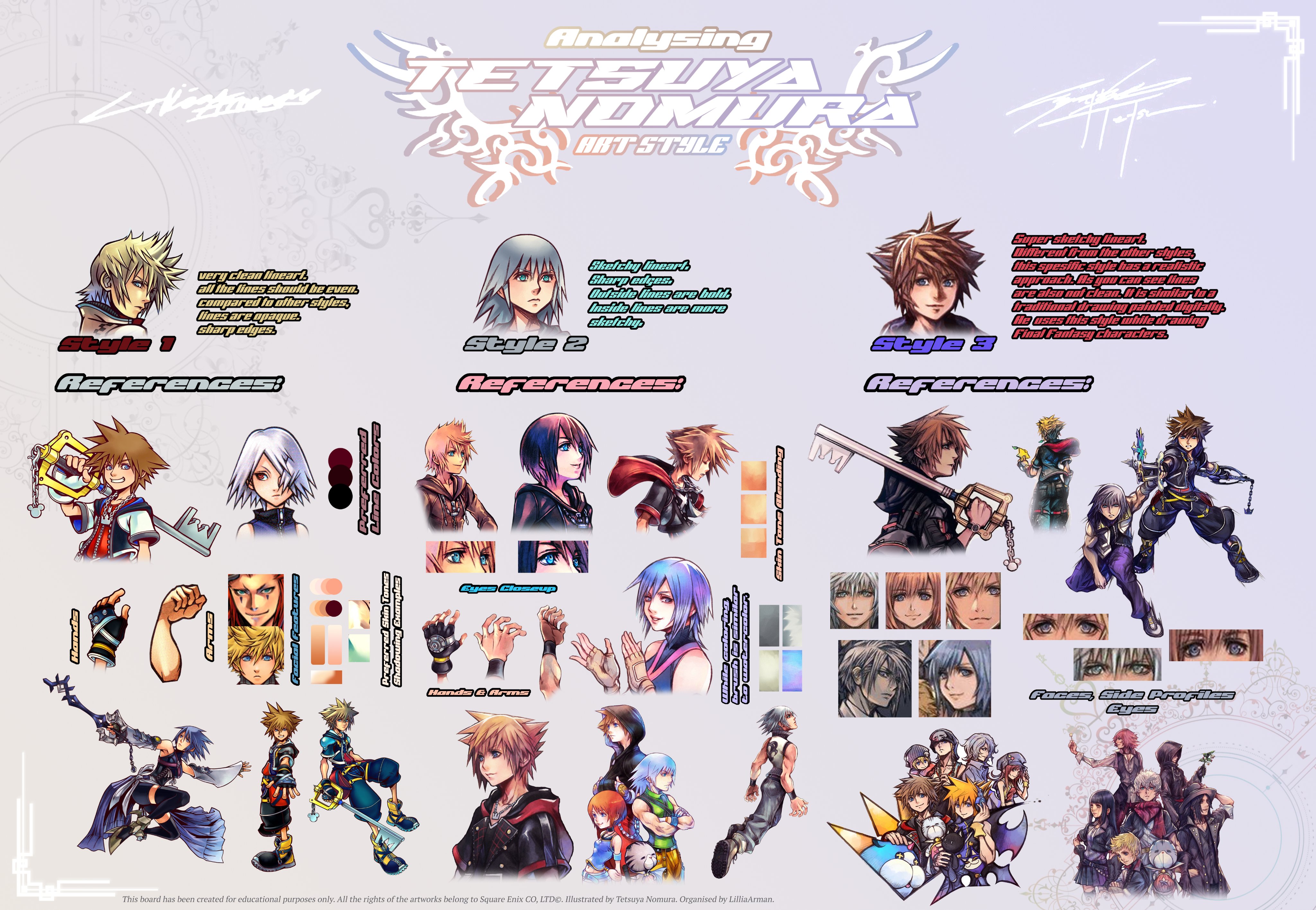 Lillia Artworks / レクトリア7 on X: “ANALYSING TETSUYA NOMURA ART 