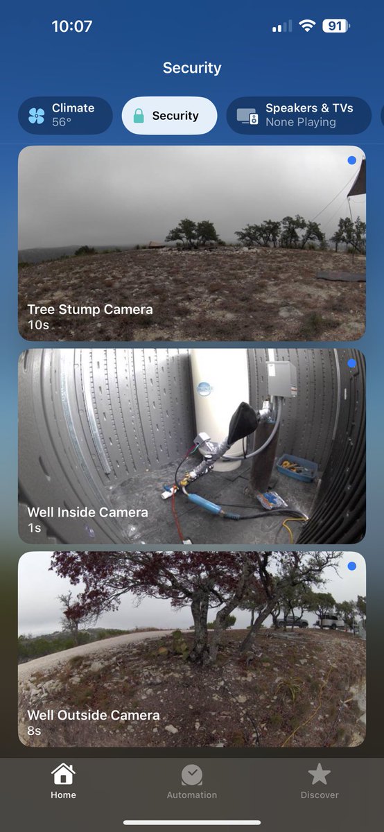 Added a second home in @AppleHomeKit for the hilltop.  Used a 5G hotspot, HomePod mini, and three Arlo Ultra 2 cameras.  Blown away by how well it works!