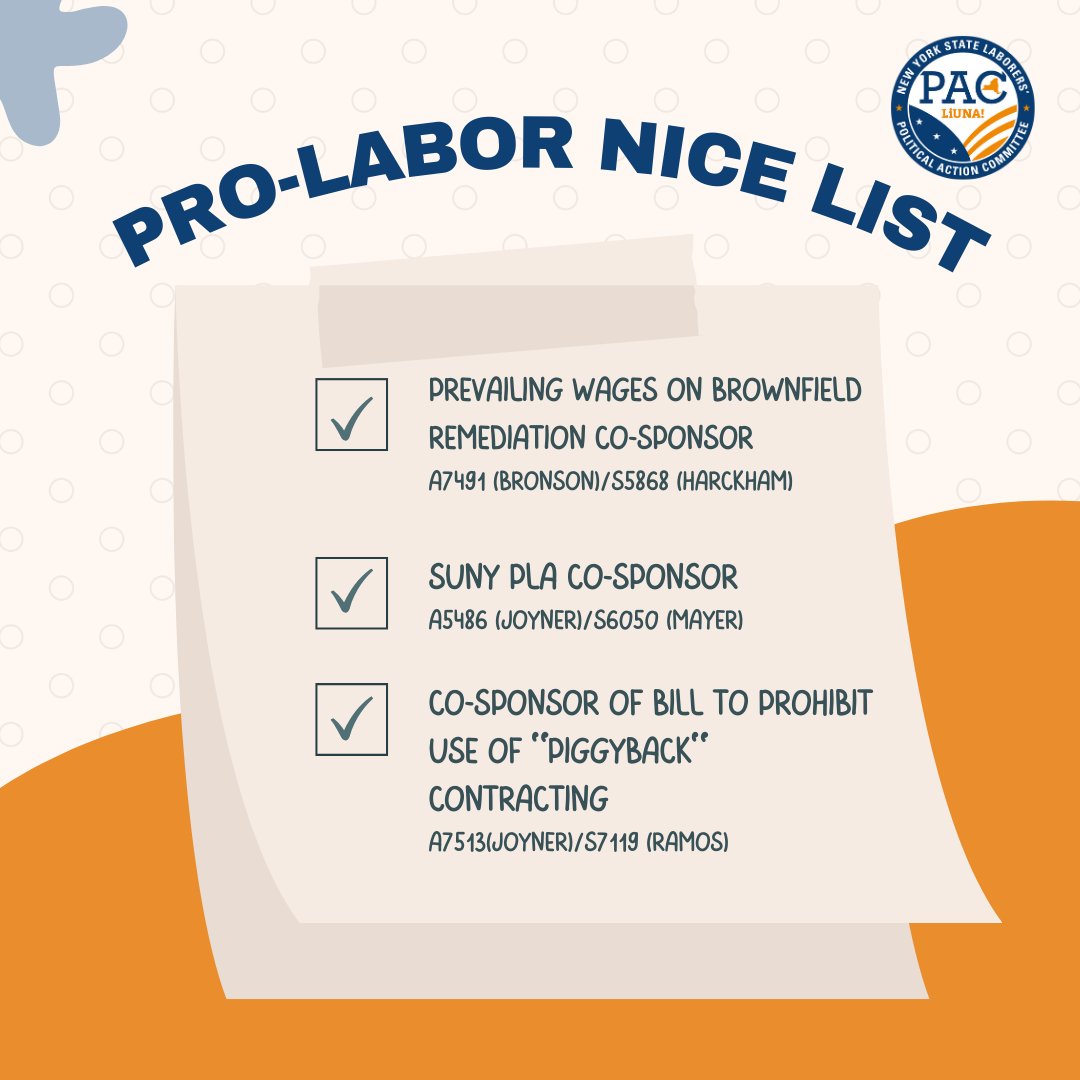 Santa's making a list, checking it twice, gonna find out who's naughty and nice! Have you made the cut as a a co-sponsor of these pro-worker bills?