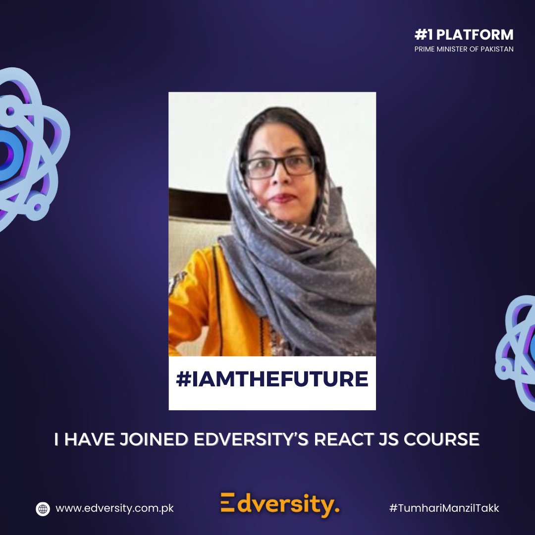 Starting my React Journey by joining #EdFamily at Edversity Institute for Tech.
I hope this period of 2 months is full of learning and motivated hands-on experience.

#frontendwebdevelopment 
#jslibrary #reactjs #collaborativelearning