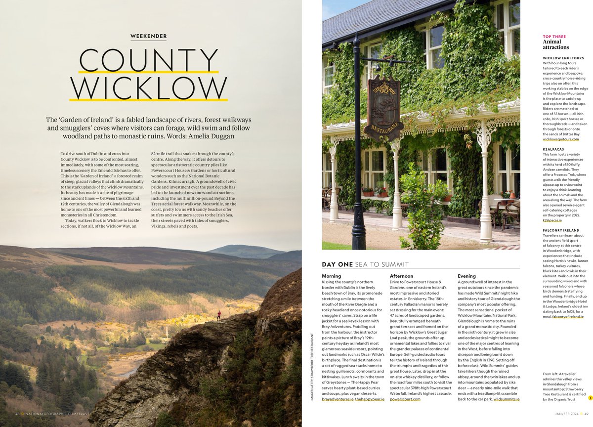 Tourism Ireland (@tourismireland) on Twitter photo #Wicklow is a “fabled land of rivers, forest walkways and smugglers’ coves, where visitors can forage, wild swim and follow woodland paths to monastic ruins” – according to <a href="/AmeliaDuggan/">Amelia Duggan</a>'s wonderful article in the latest edition of <a href="/NatGeoTravelUK/">National Geographic Traveller (UK)</a> 😀 #Wicklow is a “fabled land of rivers, forest walkways and smugglers’ coves, where visitors can forage, wild swim and follow woodland paths to monastic ruins” – according to <a href="/AmeliaDuggan/">Amelia Duggan</a>'s wonderful article in the latest edition of <a href="/NatGeoTravelUK/">National Geographic Traveller (UK)</a> 😀