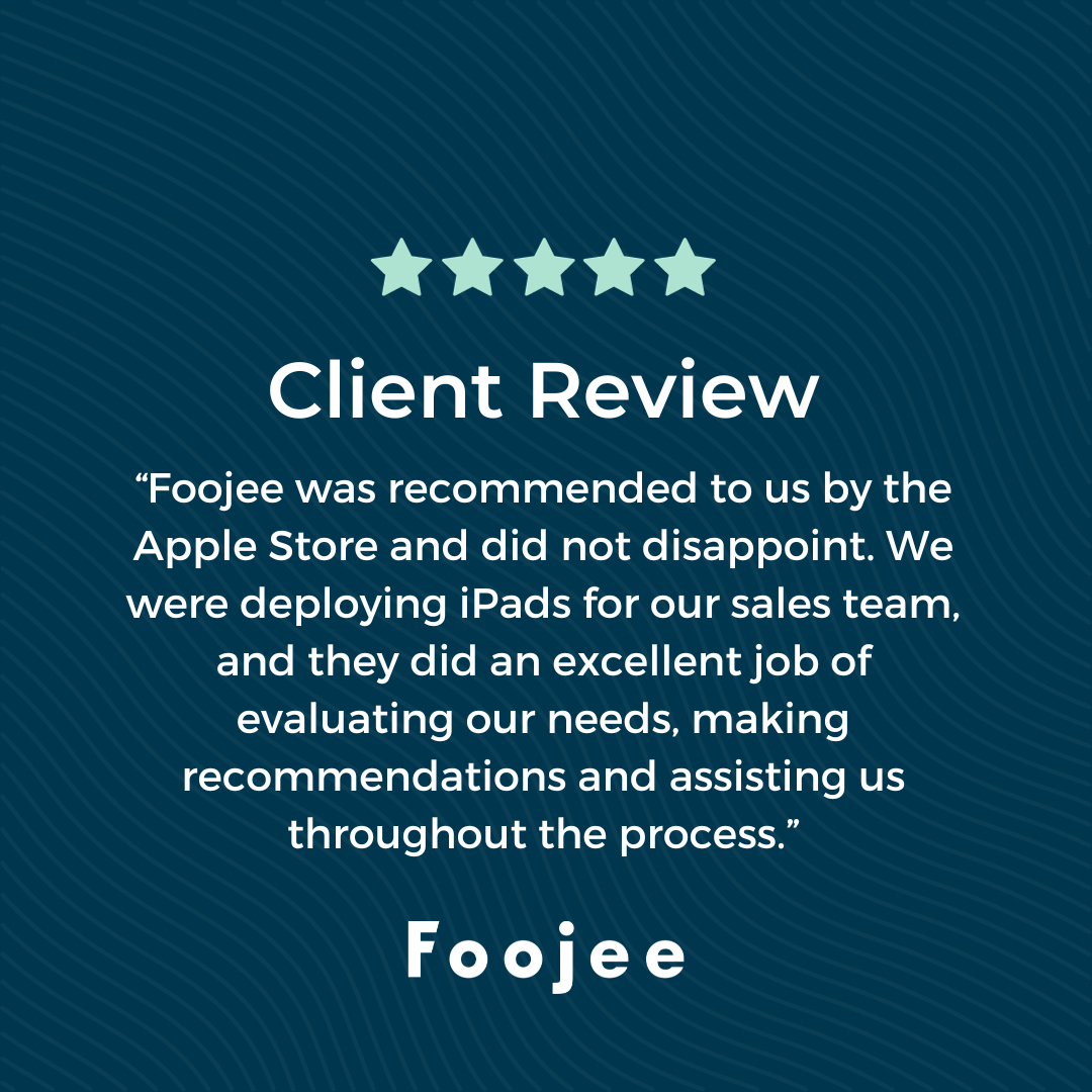 foojee's tweet image. Start fresh in 2024 and let Foojee help your company make the most of your technology💻

#apple #smallbusiness #appletech #itconsulting #technology #appleproducts #applenews