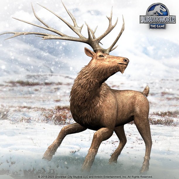 It's the Eucladoceros! Finish in Dominator League this weekend to unlock it for your park. Claim & Play ▶ ludia.gg/JW231220