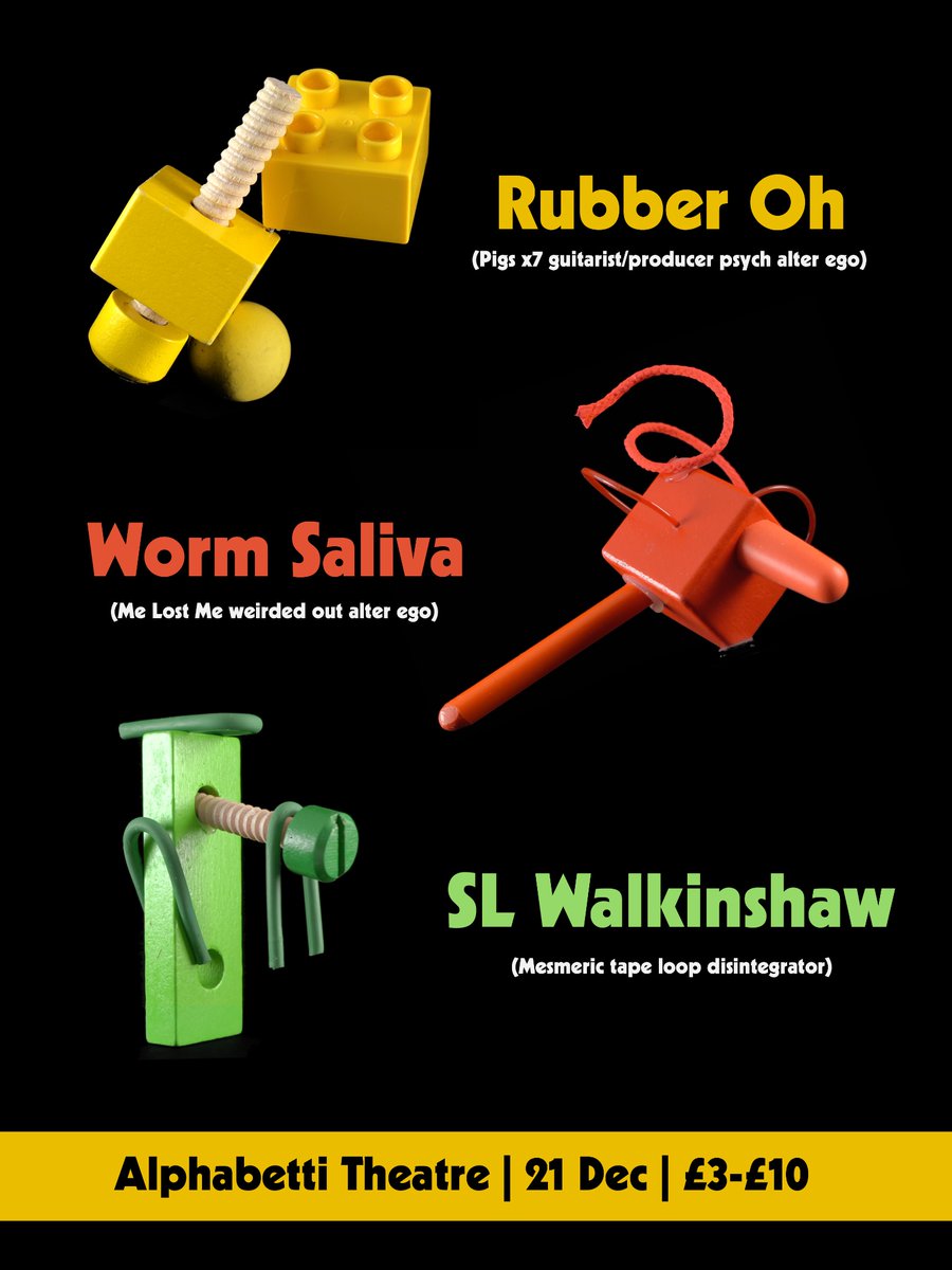 Rubber Oh (@rubber_oh) on Twitter photo Tomorrow (Thursday) night!!
Newcastle show sharing the bill with sound wizards Worm Saliva (@melostme alter ego) and <a href="/slwalkinshaw/">SL WALKINSHAW</a>
<a href="/Alphabetti/">Alphabetti Theatre</a> theatre
Doors 7pm
Tickets:
alphabettitheatre.co.uk/rubber-oh Tomorrow (Thursday) night!!
Newcastle show sharing the bill with sound wizards Worm Saliva (@melostme alter ego) and <a href="/slwalkinshaw/">SL WALKINSHAW</a>
<a href="/Alphabetti/">Alphabetti Theatre</a> theatre
Doors 7pm
Tickets:
alphabettitheatre.co.uk/rubber-oh
