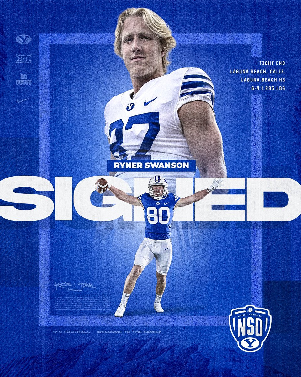 BYU FOOTBALL (@byufootball) on Twitter photo ๐ช๐ฒ๐น๐ฐ๐ผ๐บ๐ฒ ๐๐ผ ๐๐ต๐ฒ ๐๐ฎ๐บ๐ถ๐น๐ <a href="/ryner_swanson/">Ryner Swanson 6โ4 240 lbs 2024</a> ๐ค ๐ช๐ฒ๐น๐ฐ๐ผ๐บ๐ฒ ๐๐ผ ๐๐ต๐ฒ ๐๐ฎ๐บ๐ถ๐น๐ <a href="/ryner_swanson/">Ryner Swanson 6โ4 240 lbs 2024</a> ๐ค