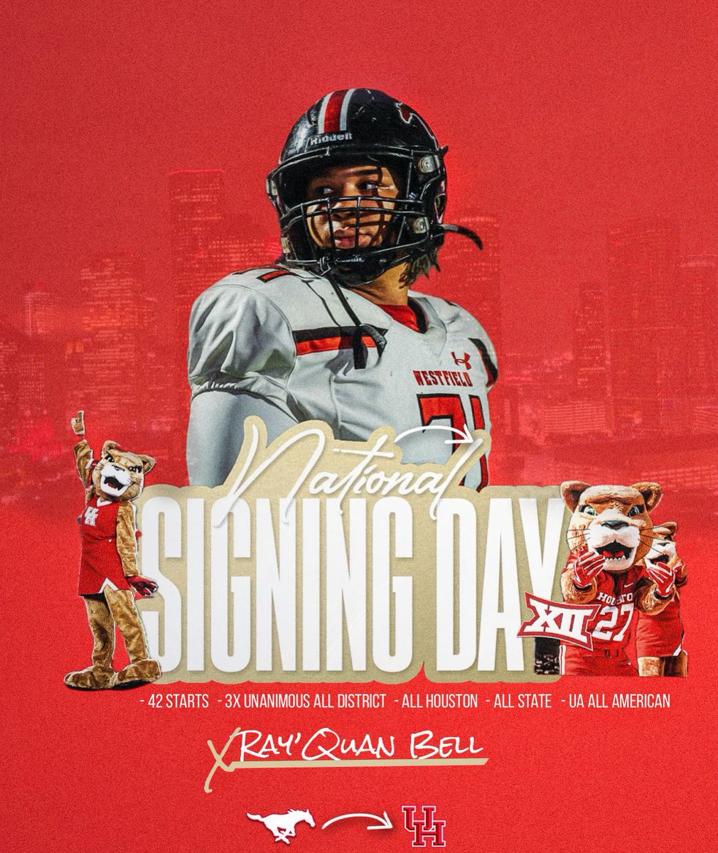Alfredo Morales (@coachmorales56) on Twitter photo Congrats <a href="/RayquanBell/">ItsantonioSisca</a> for signing to <a href="/UHCougarFB/">Houston Football</a> today. Did everything the right way since day 1 and earned this. Proud of you, signing is just the start. #WestfieldOL Congrats <a href="/RayquanBell/">ItsantonioSisca</a> for signing to <a href="/UHCougarFB/">Houston Football</a> today. Did everything the right way since day 1 and earned this. Proud of you, signing is just the start. #WestfieldOL