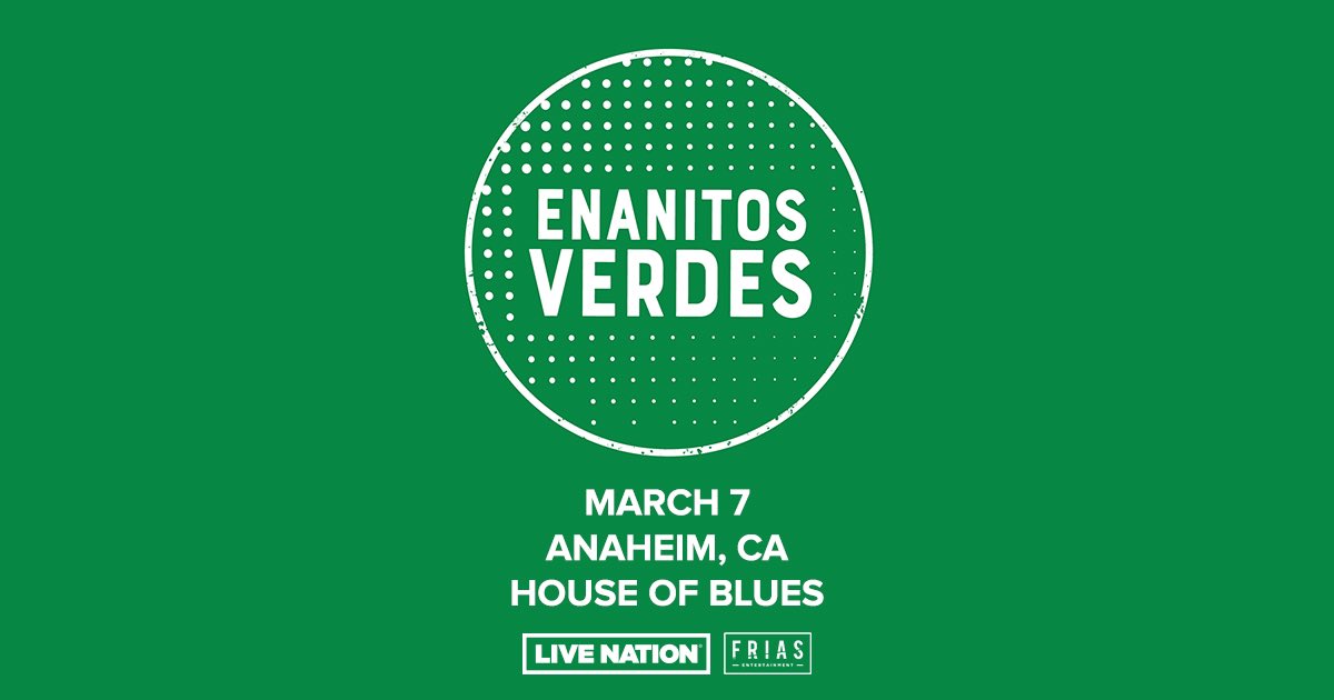 NEW SHOW ⚡️ @EnanitosVerdes1 is coming to Our House on March 7th! On Sale Now! 🔗: ticketmaster.com/event/09005F8A…