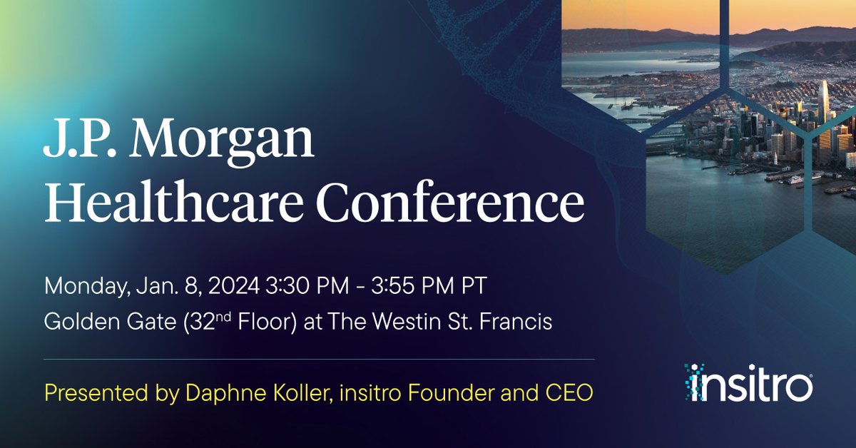 Are you coming to #JPM24? Be sure to check out our founder and CEO <a href="/DaphneKoller/">Daphne Koller</a> on Monday, Jan. 8 at 3:30 p.m. PT for an update on our latest work and progress. businesswire.com/news/home/2023…